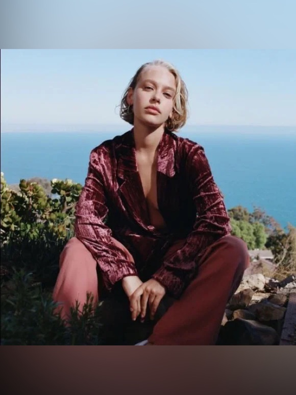 KIMCHI BLUE Velvet Blazer